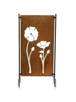 Poppy Corten Steel Screen -Gardening Supplies 3 4 crop 8612984 3178