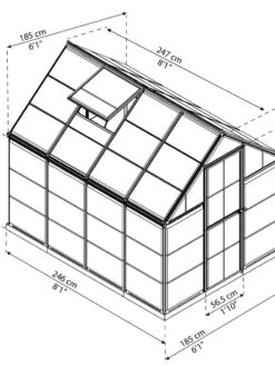 Canopia® By Palram Harmony™ Greenhouse, 6' -Gardening Supplies 8588022 11V tif