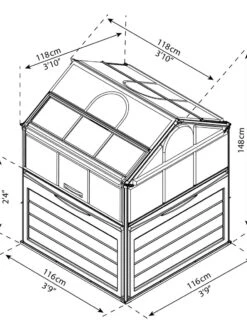 Canopia® By Palram Plant Inn™ Raised Bed Greenhouse, 4' X 4' -Gardening Supplies 8588308 13V jpg