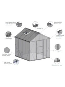 Canopia® By Palram Glory™ Greenhouse, 8' -Gardening Supplies 8591547 17v