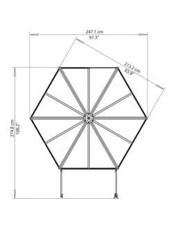 Canopia® By Palram Oasis Hexagon Greenhouse -Gardening Supplies 8596238 005V tif