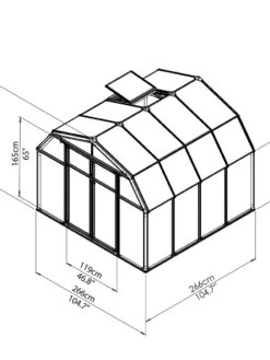 Canopia® By Palram Hobby Gardener Greenhouse, 8' -Gardening Supplies 8599331 11V tif