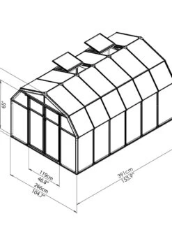 Canopia® By Palram Hobby Gardener Greenhouse, 8' -Gardening Supplies 8599332 03V tif