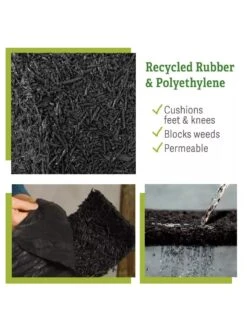 Recycled Rubber Mulch Edging, 12’ X 6” -Gardening Supplies 8599854 material GSC