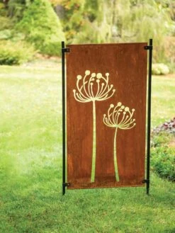 Queen Anne's Lace Corten Steel Screen -Gardening Supplies 8609526 00526 tif