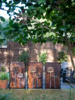 Queen Anne's Lace Corten Steel Screen -Gardening Supplies 8609526 6301 tif