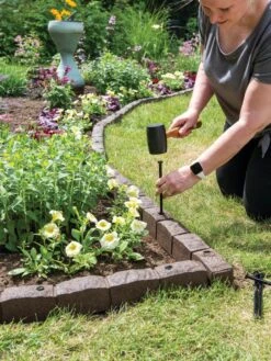 Roman Stone Recycled Rubber Landscape Edging, 4' -Gardening Supplies 8609898 019 tif