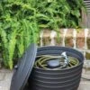 Matte Black Ribbed Hose Pot With Lid -Gardening Supplies 8611991 061 tif