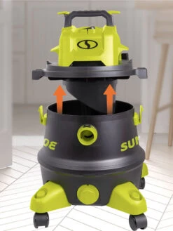 Sun Joe® 8-Gal 1200W 6.5 Pk HP Wet/Dry Shop Vac, HEPA,w/Cleaning Attachments -Gardening Supplies 8612522 07v