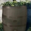 Round Rain Barrel With Planter, 35 Gallons -Gardening Supplies 8612856WALNT 05V tif