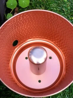 Hammered Copper Hose Pot With Lid -Gardening Supplies 8613311 0022