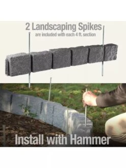 Beuta™ 6-Block Edging Section, 4 Pack -Gardening Supplies 8614155 03V 3 4