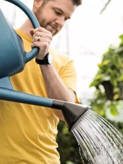 French Blue Watering Can 14 French Blue Watering Can -Gardening Supplies ChrisAhrensSquare 0118 tif