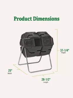 Dual-Batch Compost Tumbler -Gardening Supplies Dual Compost Bin 2